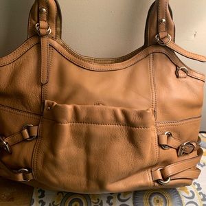 Etienne Aigner tan leather handbag